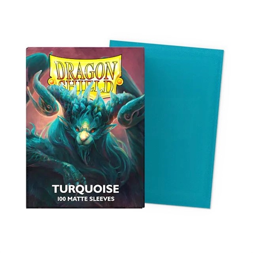 Dragon Shield - Matte Turquoise Sleeves - Standard Sleeves (100 pcs)